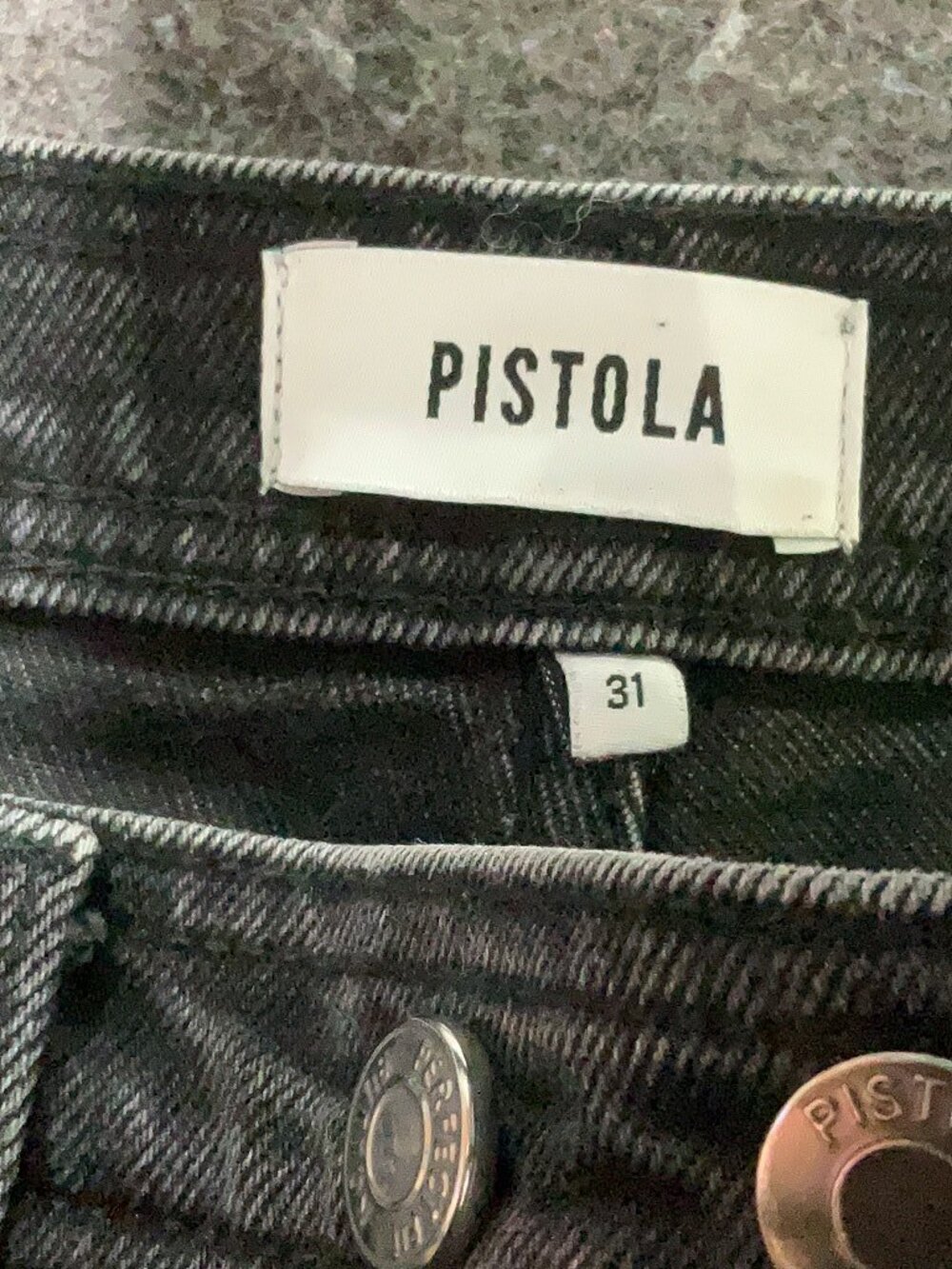 Pistola Black Palazzo Wide Leg Jeans High Rise Size 31 - Picture 3 of 12